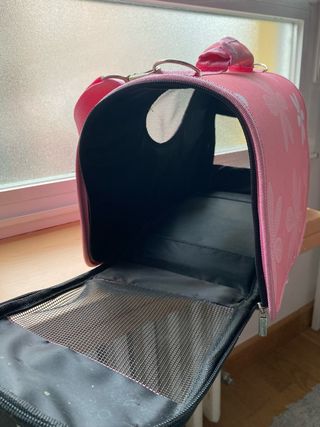Transportín para mascotas rosa