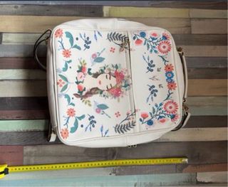 Mochila Parfois floral mujer beige multicolor