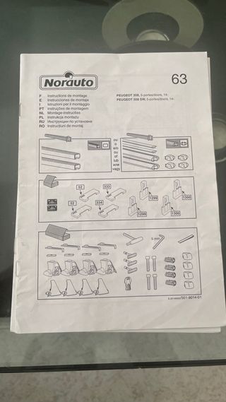 Pack 2 barras de techo Peugeot 308 & 308 SW