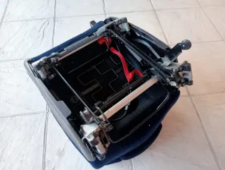 Asiento trasero coche azul