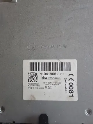 Radio original Citroën C-Elysée 2013 RD45