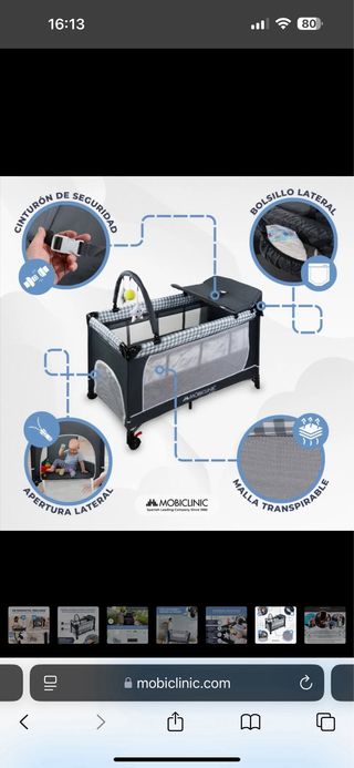 Cuna de viaje Mobiclinic