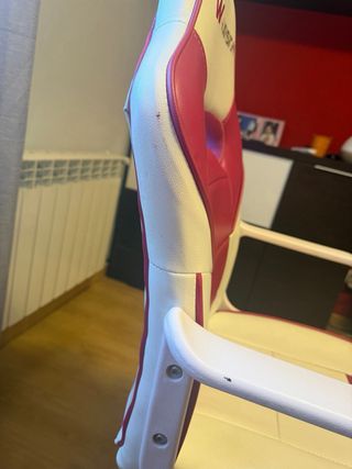 Silla de escritorio W-design rosa y blanca