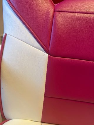 Silla de escritorio W-design rosa y blanca