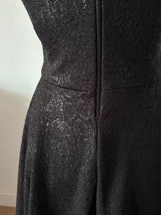 Vestido de fiesta negro brillante