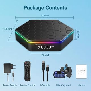 - Android TV Box 12.0, TV Box Android 2024 4GB R