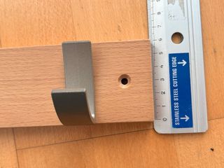 Perchero madera y metal 3 ganchos