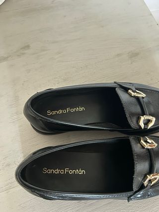 Mocasines negros Sandra Fontán Talla 38