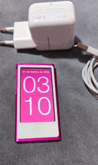 iPod Nano 7ª Gen 16GB Rosa + Cable y Cargador