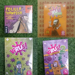 Lote 3 juegos Virus + Polilla Tramposa