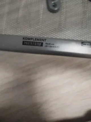 Cesto rejilla IKEA con rieles 75x35 cm.