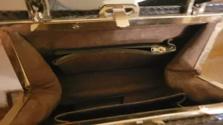 Bolso vintage piel cocodrilo + monedero