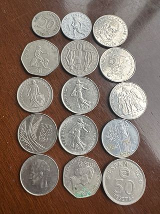 Lote 15 monedas antiguas