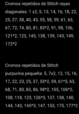 Álbum Cromos Disney Stitch Panini. Intercambio