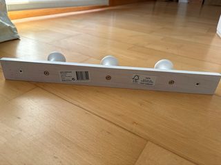 Perchero de pared blanco 3 pomos