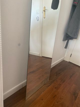 Specchio a figura intera in legno e vetro