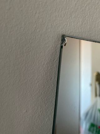 Specchio a figura intera in legno e vetro