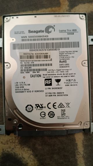 Disco Duro Seagate 500GB (escucho cambios)
