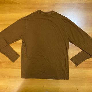 DOOA T-shirt Girocollo Manica Lunga Marrone Logo