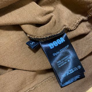 DOOA T-shirt Girocollo Manica Lunga Marrone Logo