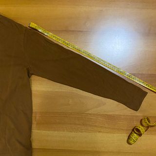 DOOA T-shirt Girocollo Manica Lunga Marrone Logo