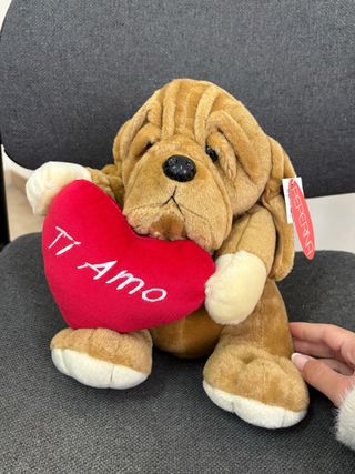 Peluche Dodo cane piccolo con cuore Ti Amo