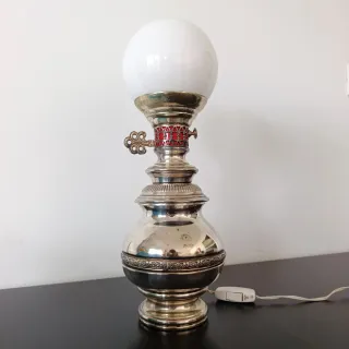 Lámpara metal y cristal