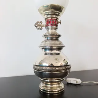 Lámpara metal y cristal