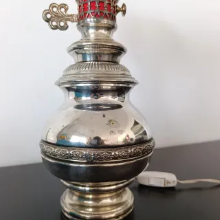 Lámpara metal y cristal