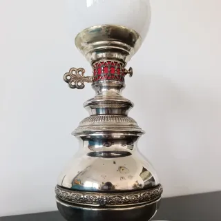 Lámpara metal y cristal