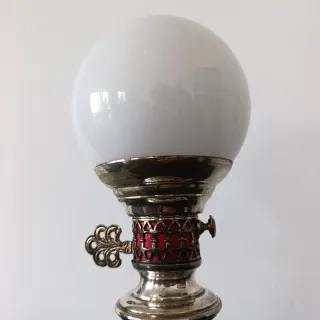 Lámpara metal y cristal