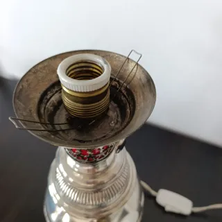 Lámpara metal y cristal