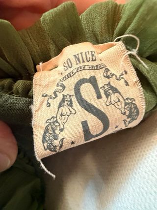 Gonna plissé verde taglia unica