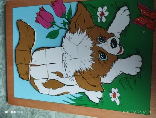 3 puzzles madera caracol, perrito y oso