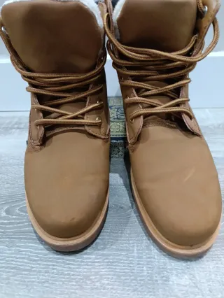 Botas Worker Camel Forro Borreguito Talla 38