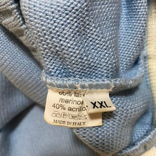 Primo Emporio Maglione Azzurro Bianco Lana Merinos