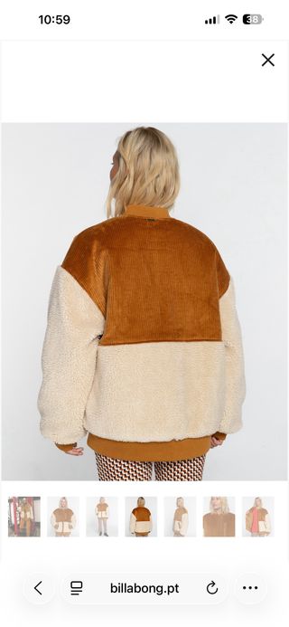 Blusão Billabong Castanho e Bege Novo usado 3x