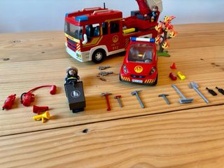 Playmobil Camión y Coche Bomberos