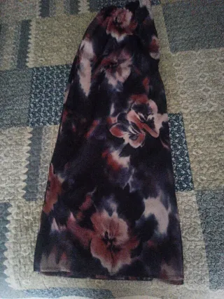 Falda larga estampada flores