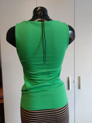 Blusa Zara Verde y Marrón