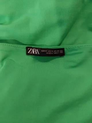 Blusa Zara Verde y Marrón