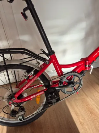 Bicicleta Plegable Boomerang Roja
