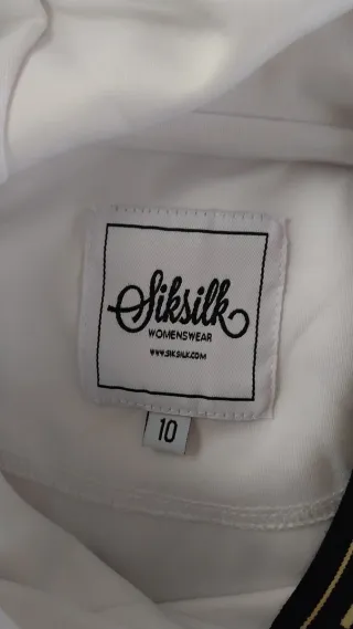Sudadera SikSilk Mujer Blanca y Dorada