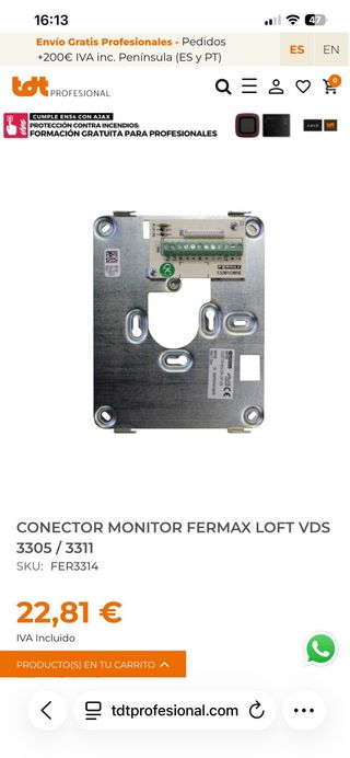 Monitor Fermax 3311 Blanco