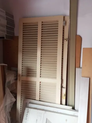 Puertas persiana de madera