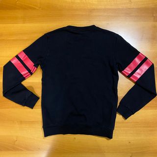 PYREX Felpa Girocollo Manica Lunga Nero Rosso Logo