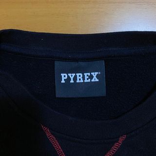 PYREX Felpa Girocollo Manica Lunga Nero Rosso Logo