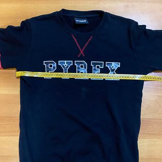 PYREX Felpa Girocollo Manica Lunga Nero Rosso Logo