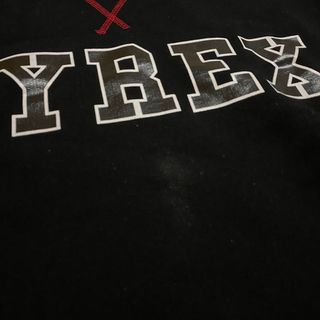 PYREX Felpa Girocollo Manica Lunga Nero Rosso Logo