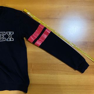 PYREX Felpa Girocollo Manica Lunga Nero Rosso Logo